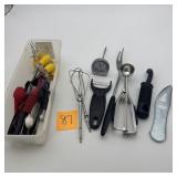 Kitchen Utensil Lot w/ Organizer Tray
