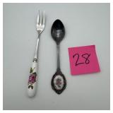 Floral Handle Spoon & Fork Set