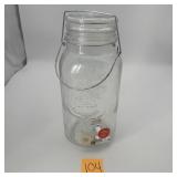 Glass Mason Jar Drink Dispenser w/ Spigot