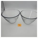 Large Clear Glass Serving Bowls ï¿½ Set of 2