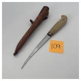 Vintage Marttiini Finland Fillet Knife w/ Sheath