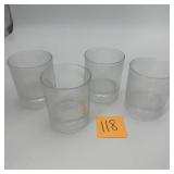 Set of 4 Crown Royal Glass Tumblers