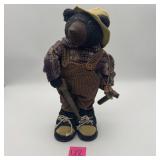 Dressed Bear Figurine with Tools