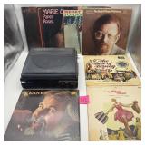 Record Player & Vinyl Lot