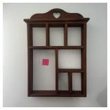 Wood Wall Shelf With Cubby Compartments