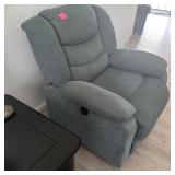 Gray Electric Recliner Chair With Padded Arms