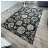 Large Area Rug With Circular Pattern Design