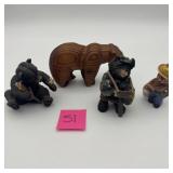 Bear Figurine Lot of 4