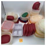Large Lot Plastic Food Storage Containers