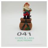 Fishing Santa Trinket Box