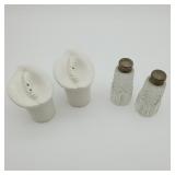 Calla Lily & Glass Salt & Pepper Shakers