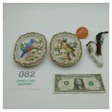 Bird Plaques, Pipe & Round Mirror