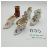 Mini Porcelain Shoe Figurines