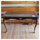 Glass Top Queen Anne Style Desk