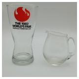 1982 Worldï¿½s Fair Glass & Pitcher