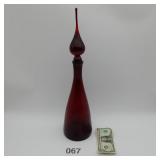 MCM Pilgrim #23 Ruby Crackle Decanter