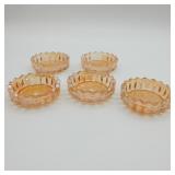 Iridescent Peach Glass Dishes