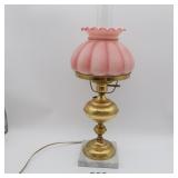 Electrified Brass Oil Lamp