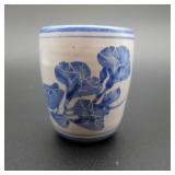 Blue Floral Ceramic Cup