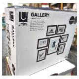 7 SETS OF WALL GALLERY   FRAMES - AGED WALNUT