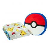 $40 POKEMON FAUX FUR PILLOW & REVERSIBLE THROW 70'
