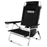 ICECO ALUMINUM  ADJUSTABLE FOLDING CHAIR