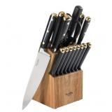 $65 MARTHA STEWART EASTWALK 14-PC KNIFE W/ BLOCK
