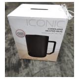 ICONIC STAINLESS STEEL  CORDLESS HEATED MUG LED