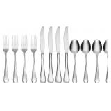 $30 ONEIDA STAINLESS STEEL  12-PCS FLATWARE SET