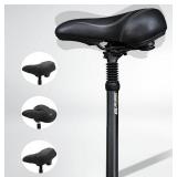 LEATHER BICYCLE SEAT W/ ACCESSORIES