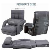 $140 FLOGUOR ADJUSTABLE  INDOOR FLOOR CHAIR- GRAY