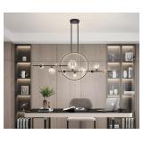 $65 HOUSEMARK LUNA 8-LIGHT GLASS PENDANT 61''