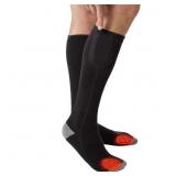$40 RECHARGEABLE HEATED SOCKS W/ BATTERY SIZE- XL