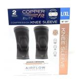 $30 COPPER FIT COMPRESSION KNEE SLEEVE 2-PACK
