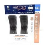 COPPER FIT ELITE 2-PACK COMPRESSION KNEE SLEEVE