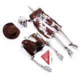 $70 SKELETON PIRATE COWBOY HALLOWEEN DECOR  5.4FT.