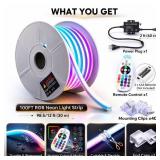 $190  100FT. RGB NEON ROPE LIGHT W/ REMOTE / APP