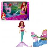 DISNEY PRINCESS MERMAID DOLL W/ ROLLING CHARIOT