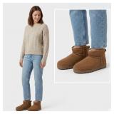 $30 WOMEN'S GRETCHEN GENUNE SUDE BOOTIE SIZE 8M