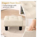 LUE BONA TUFTED  9'' FOOT STOOL-ASSENBLY REQ'D