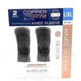 COPPER FIT  ELITE 2-PACK  KNEE SLEEVE SIZE S/M
