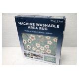 $45 MACHINE WASHABLE AREA RUG 5FT X 7FT