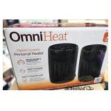 $50 OMNIHEAT DIGITAL CERAMIC PERSONAL HEATER 2PACK