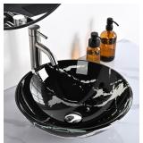 NEW $90 AQUATERIOR 16''  TEMPERED GLASS BATHROOM