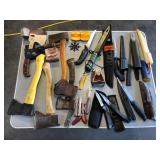 Collection of knives & hatchets