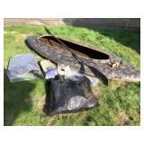 Canoe & two inflatable rafts w/ paddles