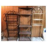 3 Metal Entry way storage shelves