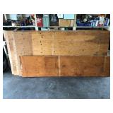 4 sheets of 4x8 plywood and 3 partials