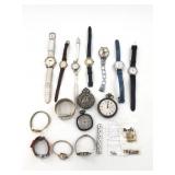 Lot of Watches Pocket Elgin Timex Mickey Mouse