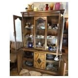 Vintage China Hutch Teacups Cut Crystal Glassware